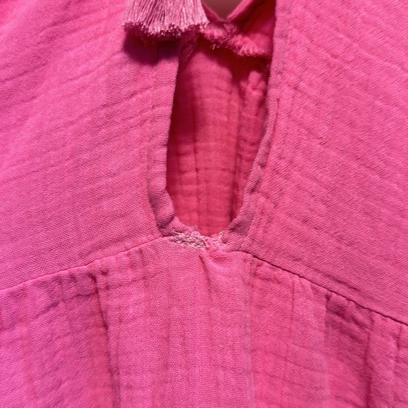 Pink aerie dress with puff sleeves - Picture 4 of 5